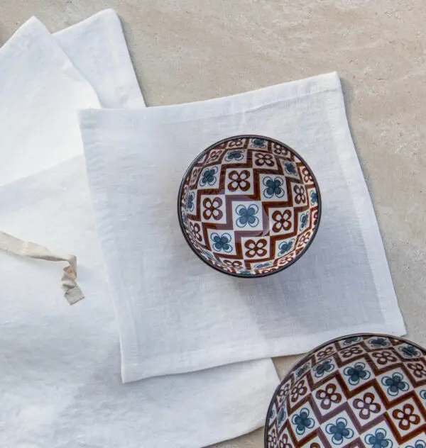 Cocktail Napkins in Light Linen (set of 4), Once Milano - Image 3