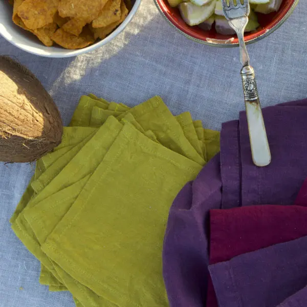 Cocktail Napkins in Light Linen (set of 4), Once Milano - Image 4